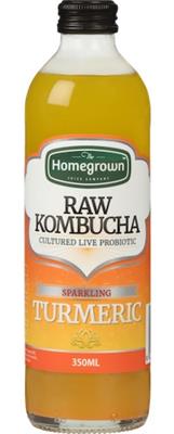 Drink Kombucha Raw Turmeric 350ml x 12 HOMEGROWN