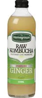 Drink Kombucha Raw Ginger 350ml x 12 HOMEGROWN
