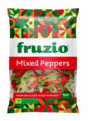 Capsicum Mixed Sliced 1kg Frozen FRUZIO