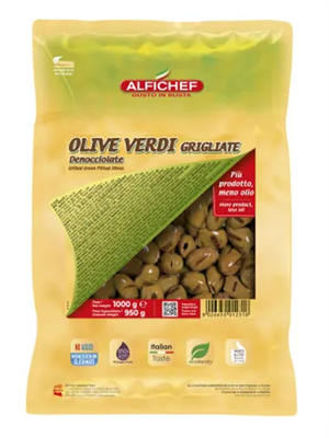 Olives Green Pitted Grilled 1KG ALFICHEF