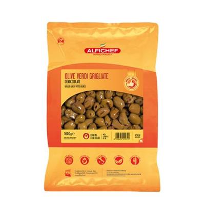 Olives Grilled Green Pitted 1KG ALFICHEF