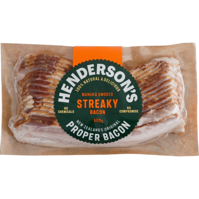 Bacon Streaky 500g HENDERSON'S
