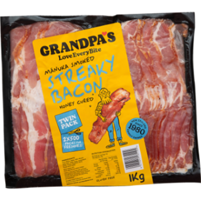 Bacon Streaky 1kg GRANDPA'S