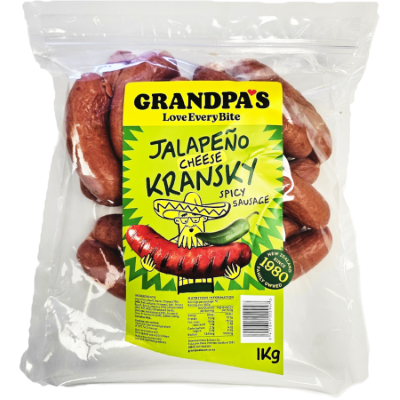 Sausage Kransky Jalapeno 1kg GRANDPA'S