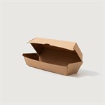 Box Hot Dog Clamshell Kraft 50pk IKON