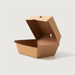 Box Burger Clamshell Kraft 50pk IKON